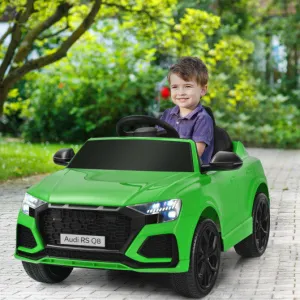 12 V Licensed Audi Q8 Kids Cars to Drive with Remote Control-Green