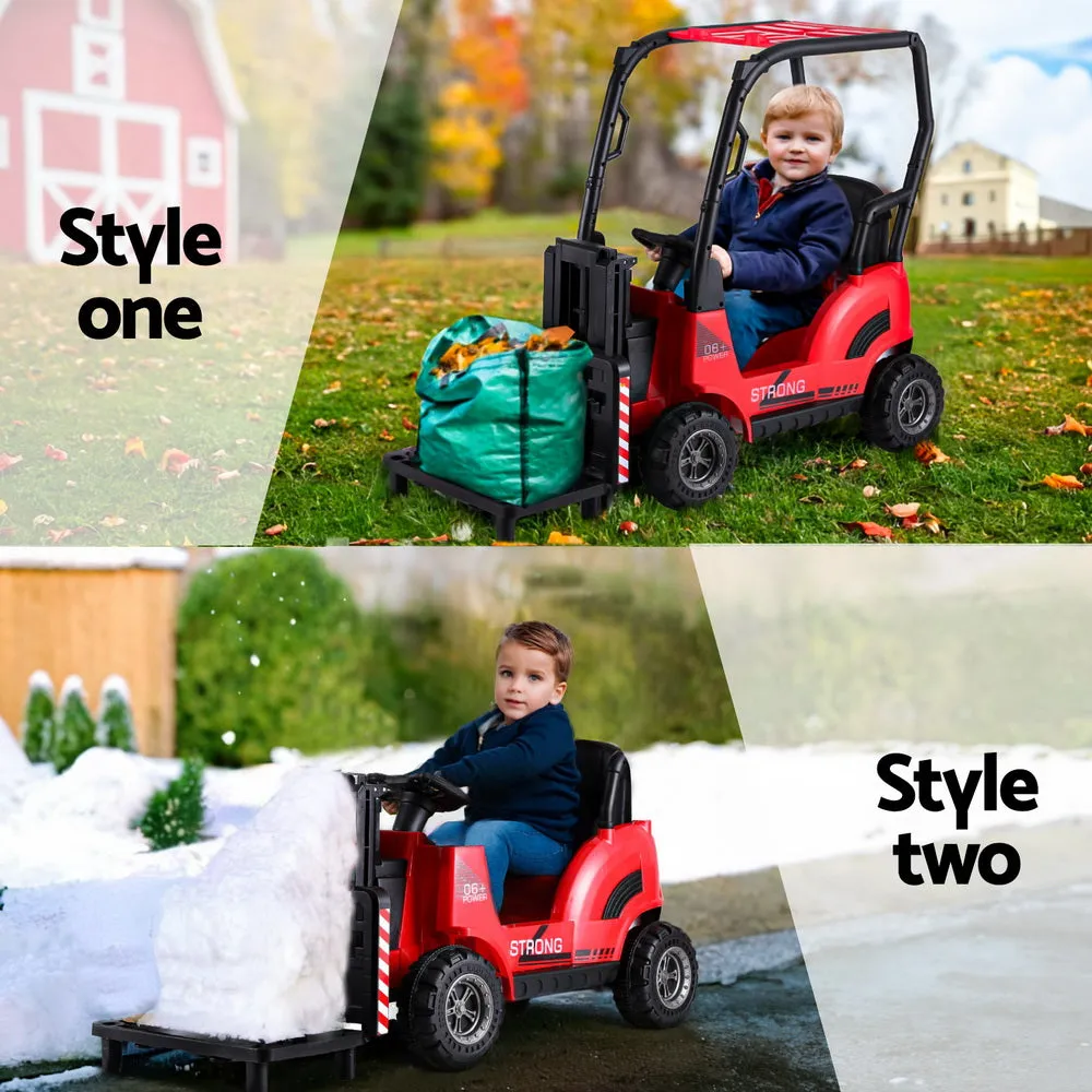 12V Red Kids Ride On Forklift Car w/ Horn & Remote - Rigo