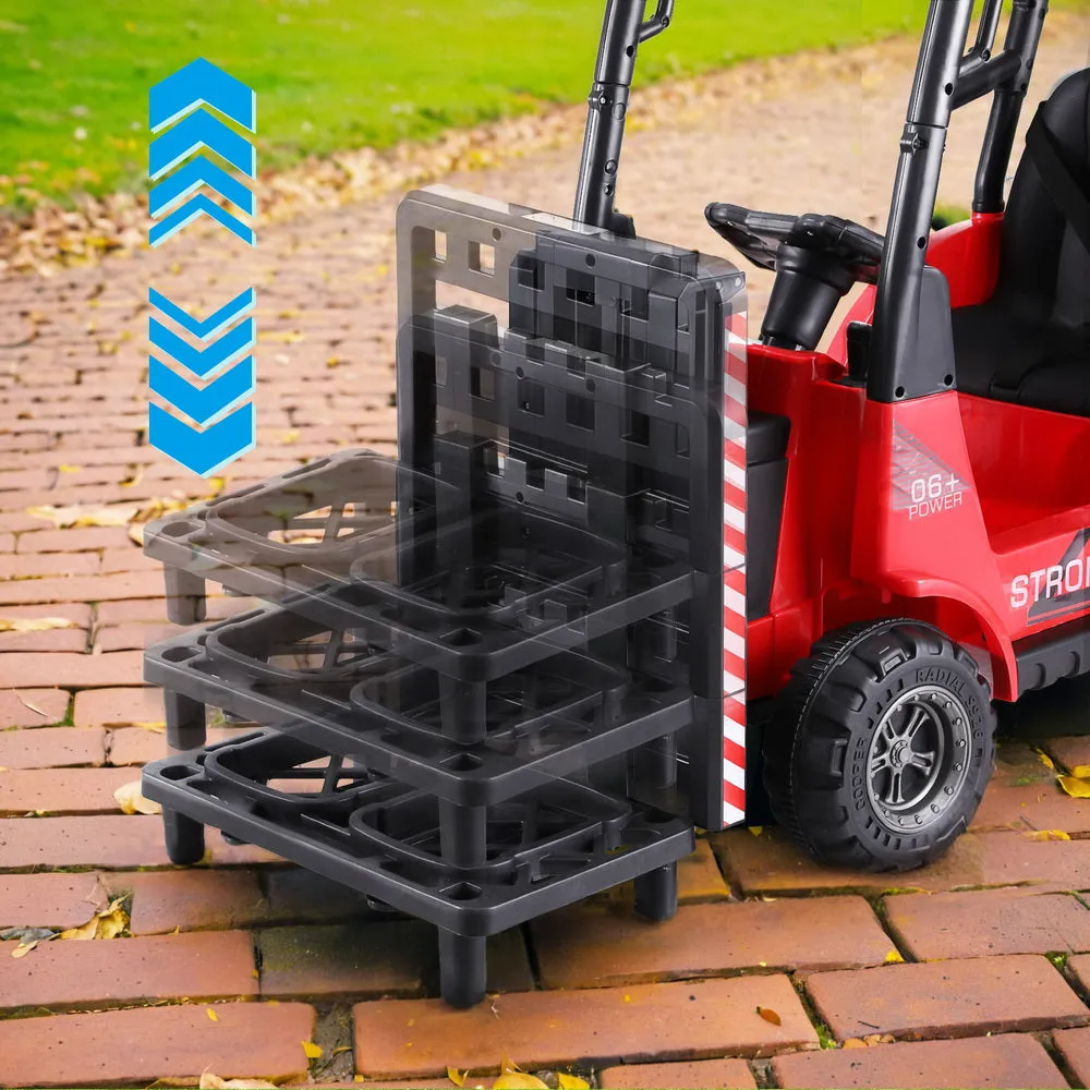 12V Red Kids Ride On Forklift Car w/ Horn & Remote - Rigo
