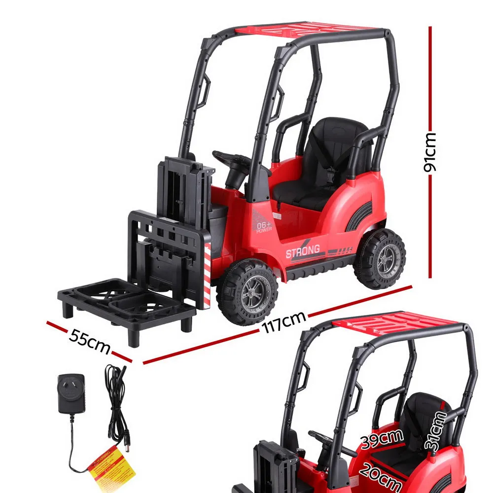 12V Red Kids Ride On Forklift Car w/ Horn & Remote - Rigo