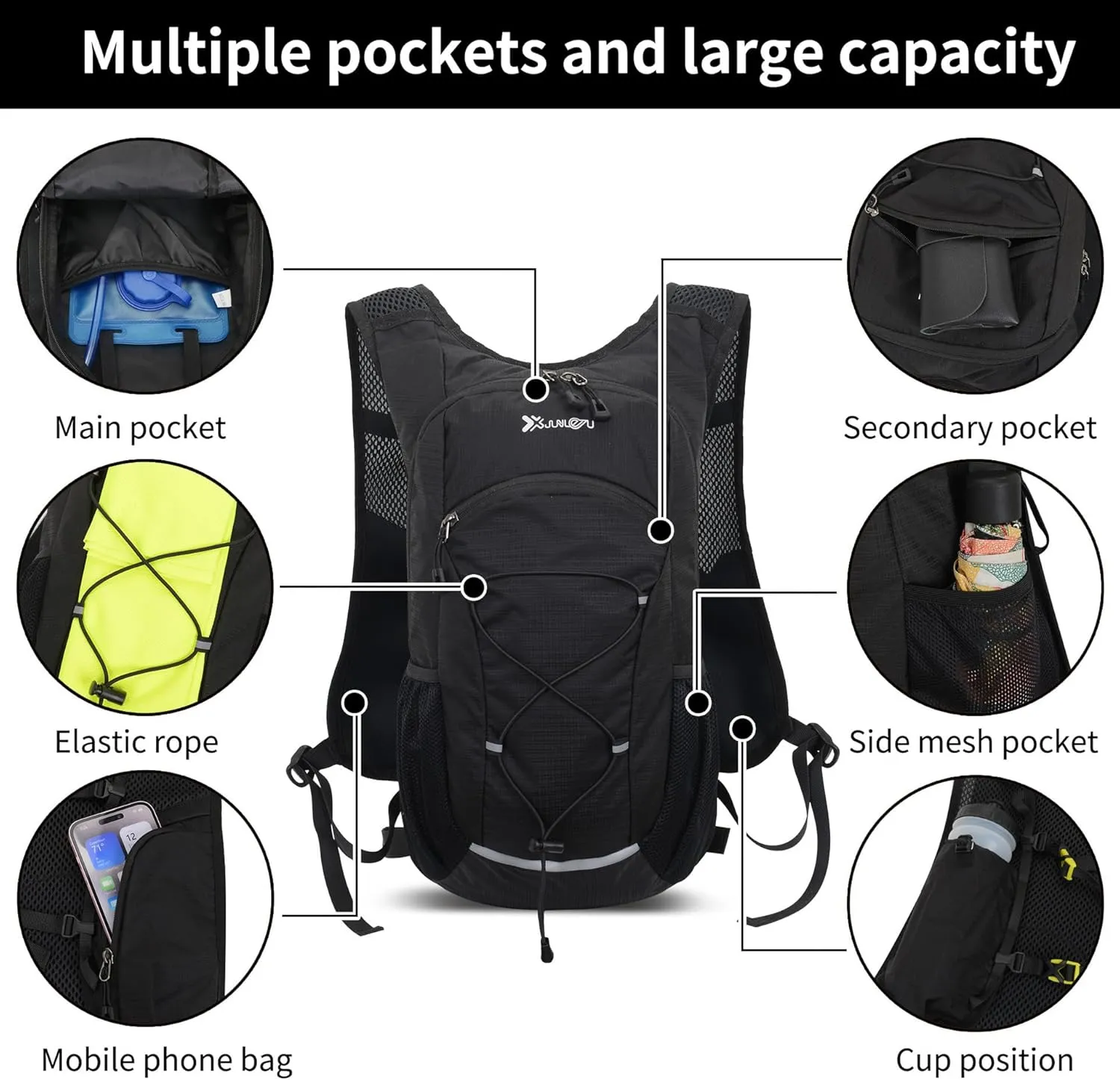 18L Hiking Backpack for Women Men Small Backpack Travel Lightweight Packable Daypack Back Pack for Camping