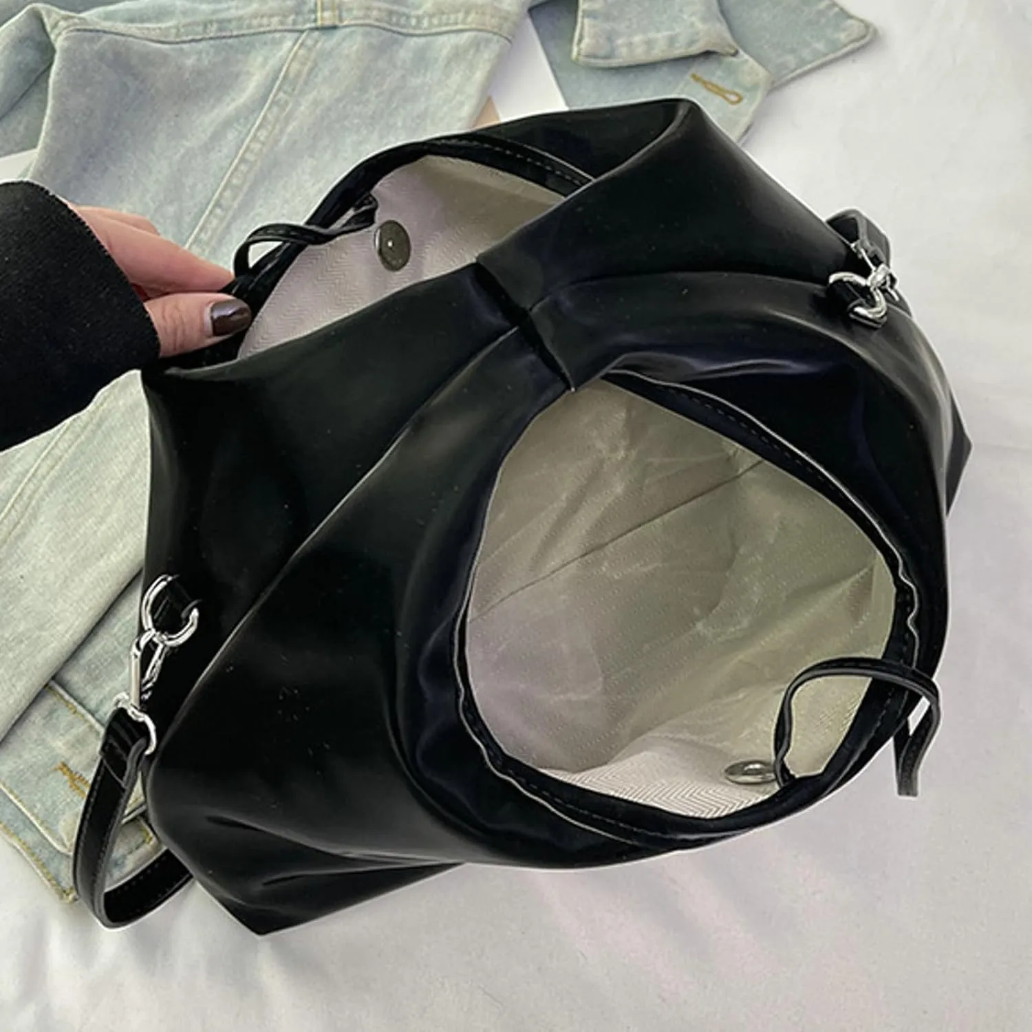 2025 Stylish PU Leather Tote Bag Women Crossbody Everyday Satchel Style Handbags Clutch