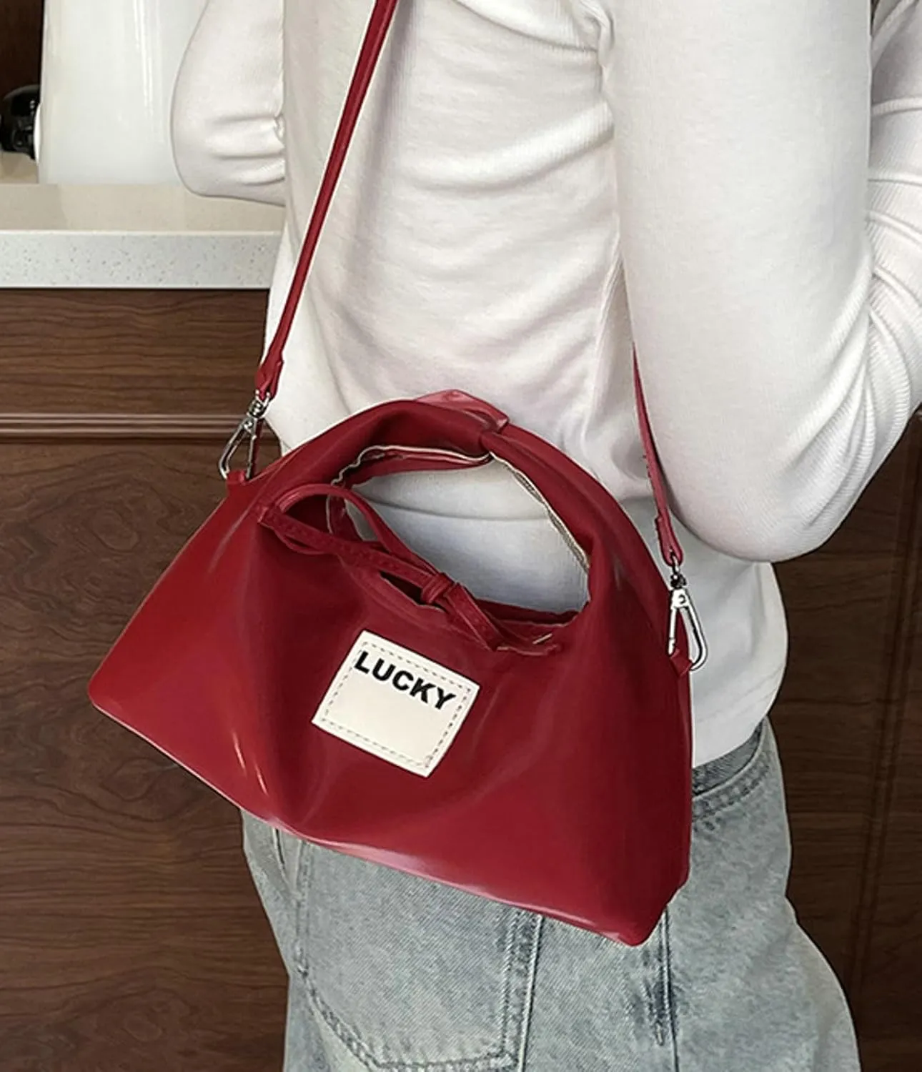 2025 Stylish PU Leather Tote Bag Women Crossbody Everyday Satchel Style Handbags Clutch