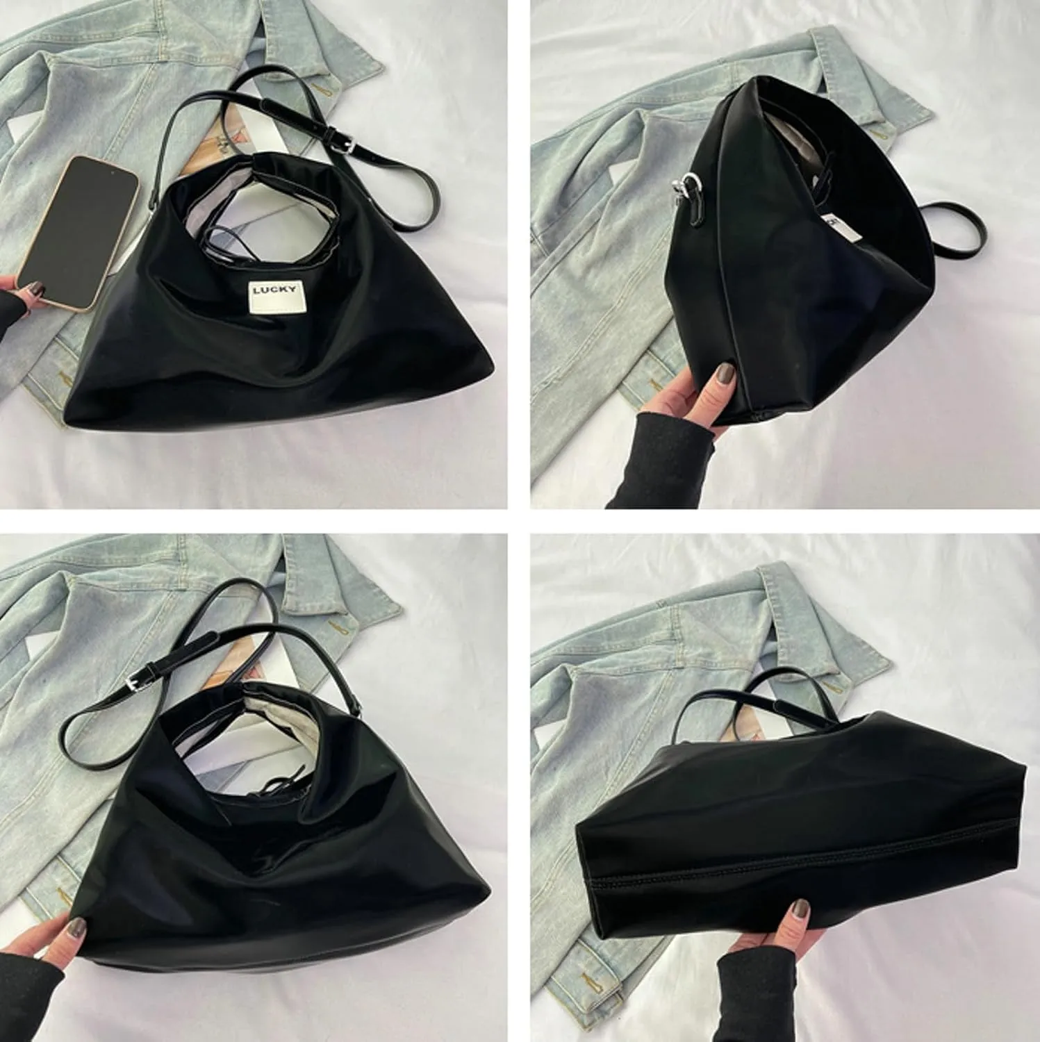 2025 Stylish PU Leather Tote Bag Women Crossbody Everyday Satchel Style Handbags Clutch
