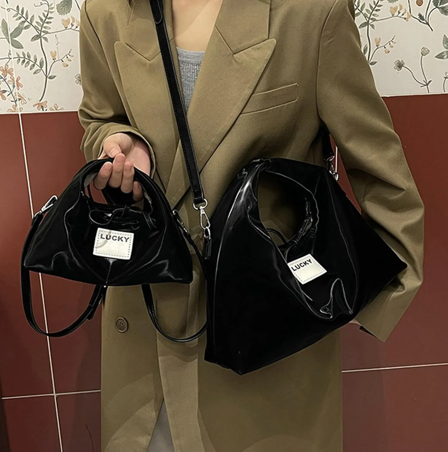 2025 Stylish PU Leather Tote Bag Women Crossbody Everyday Satchel Style Handbags Clutch