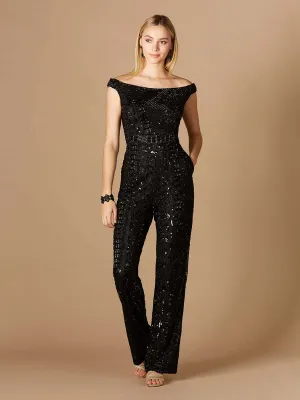 29323 - Beaded Off Shoulder Jumpsuit