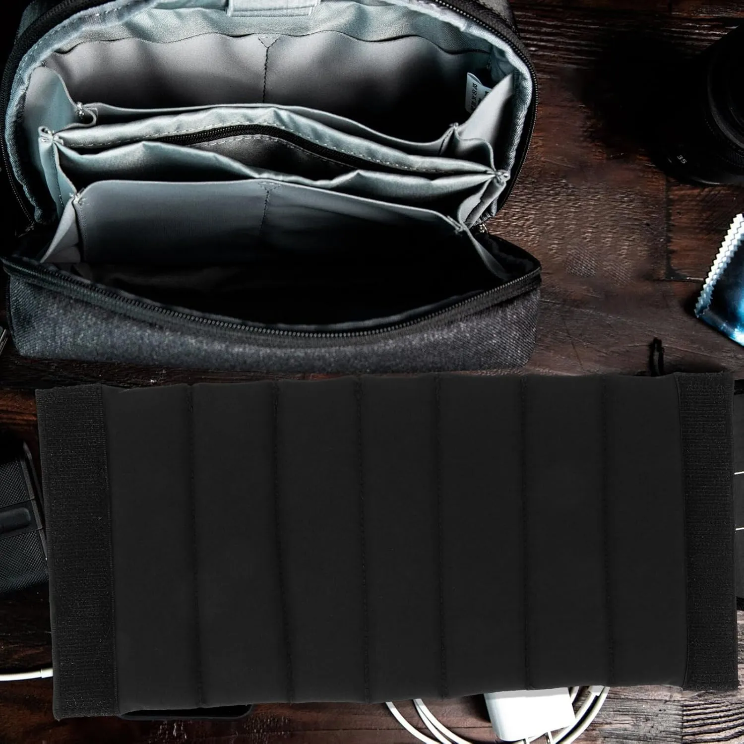 2pcs Camera Bag Dividers Partitions Camera Pouch Dividers Camera Bag Attachments for Men Women Black 28.00X12.00X0.80CM, CY1609PXOYHJ1VQM206WXTWZG