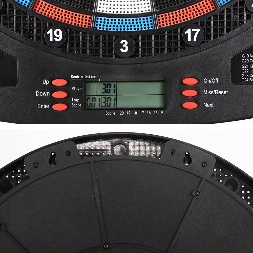 32-Game Electronic Dartboard Set with LCD Display, Soft Tips