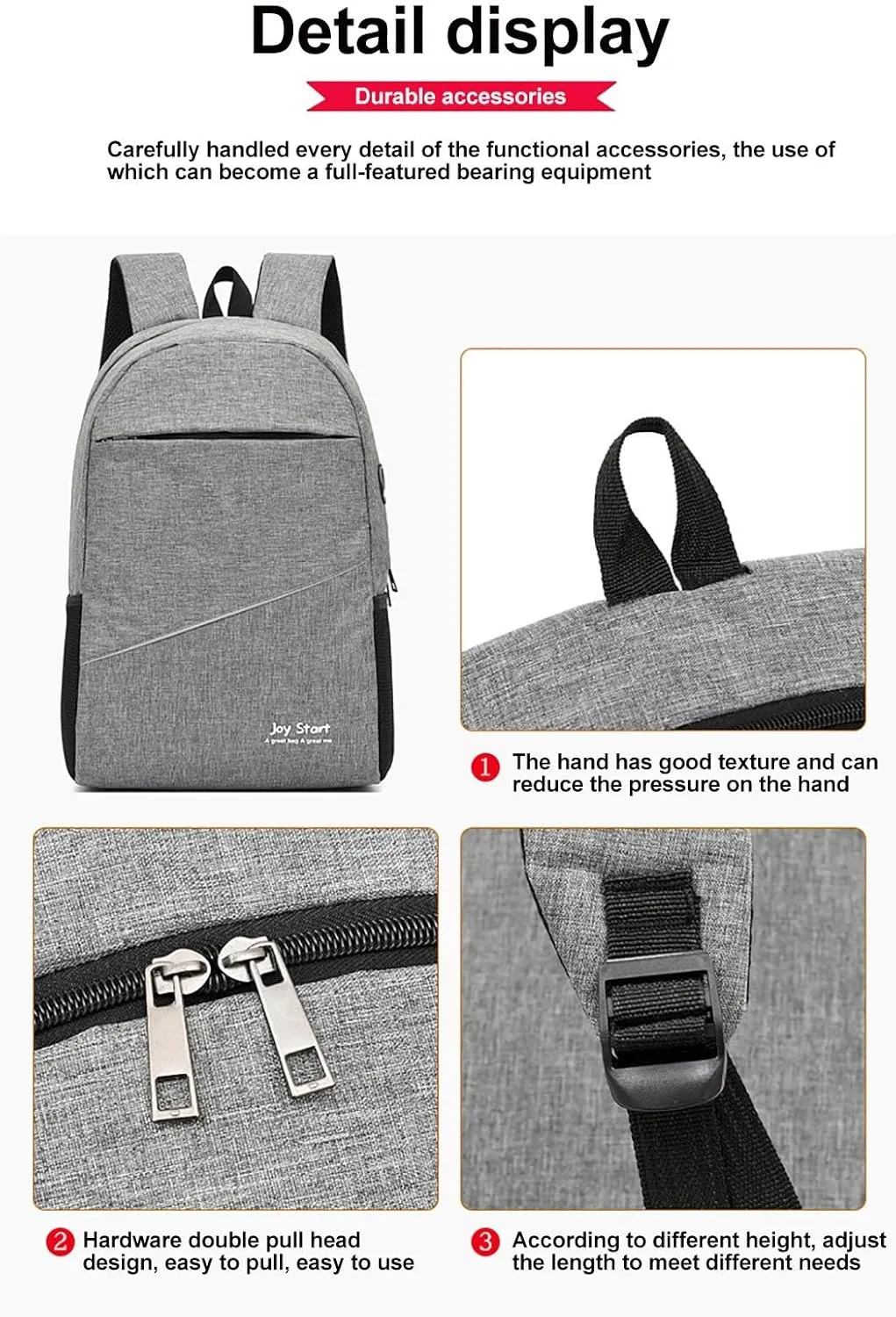 3PCS Men's Computer Backpack, Laptop Backpacks Outdoor Travel Bag, College Computer Bag for Women & Men