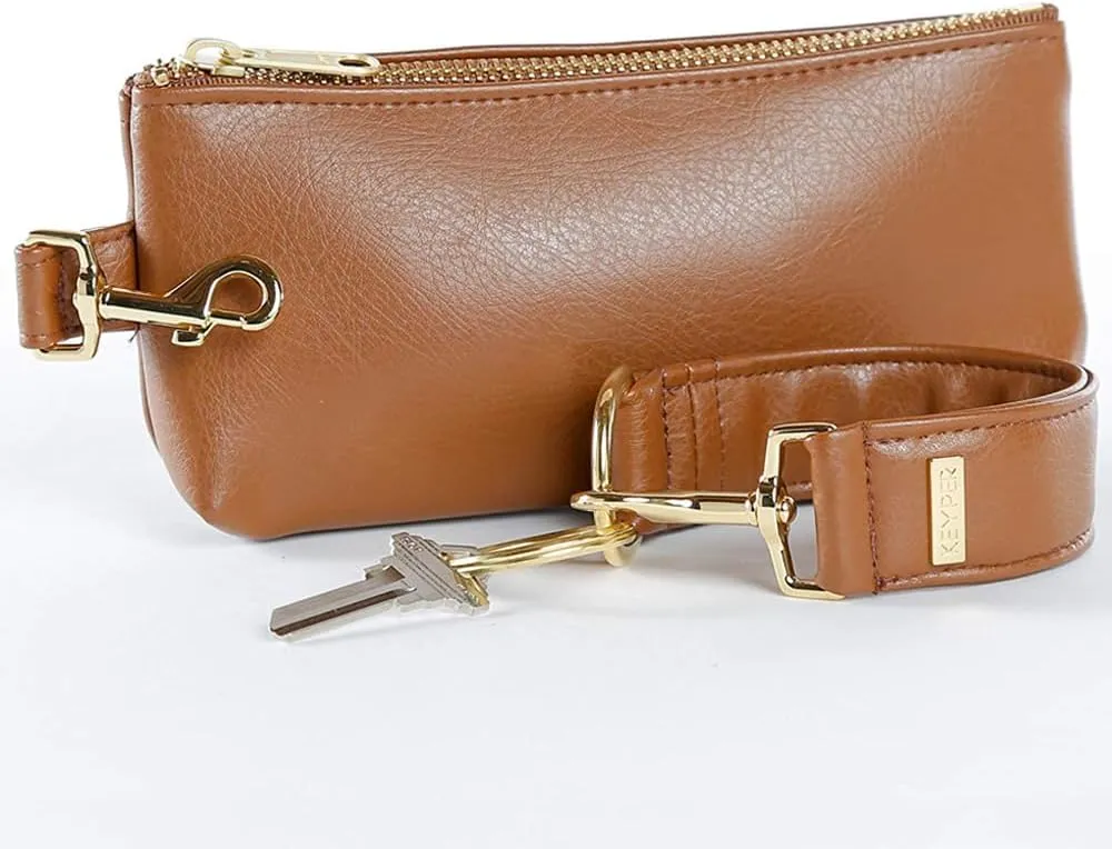 4-Piece Wristlet Set - Key Ring Bracelet & 3 Womens Bags Womens Faux Leather Purses & Handbags Classic Clutch Purse