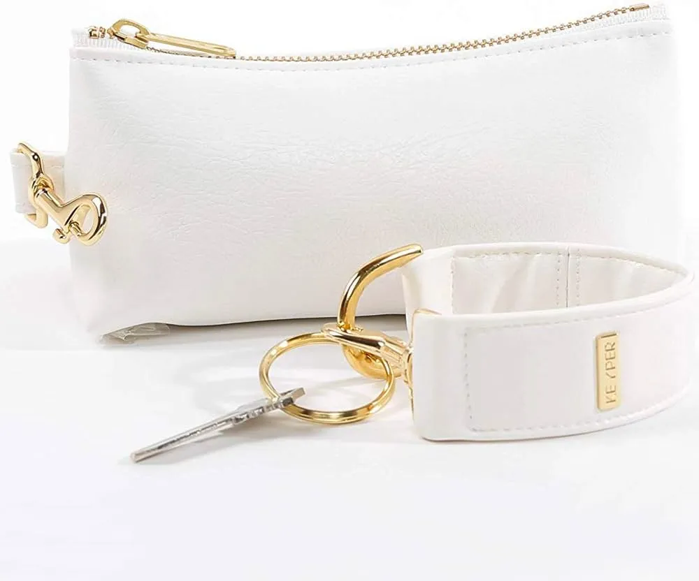 4-Piece Wristlet Set - Key Ring Bracelet & 3 Womens Bags Womens Faux Leather Purses & Handbags Classic Clutch Purse