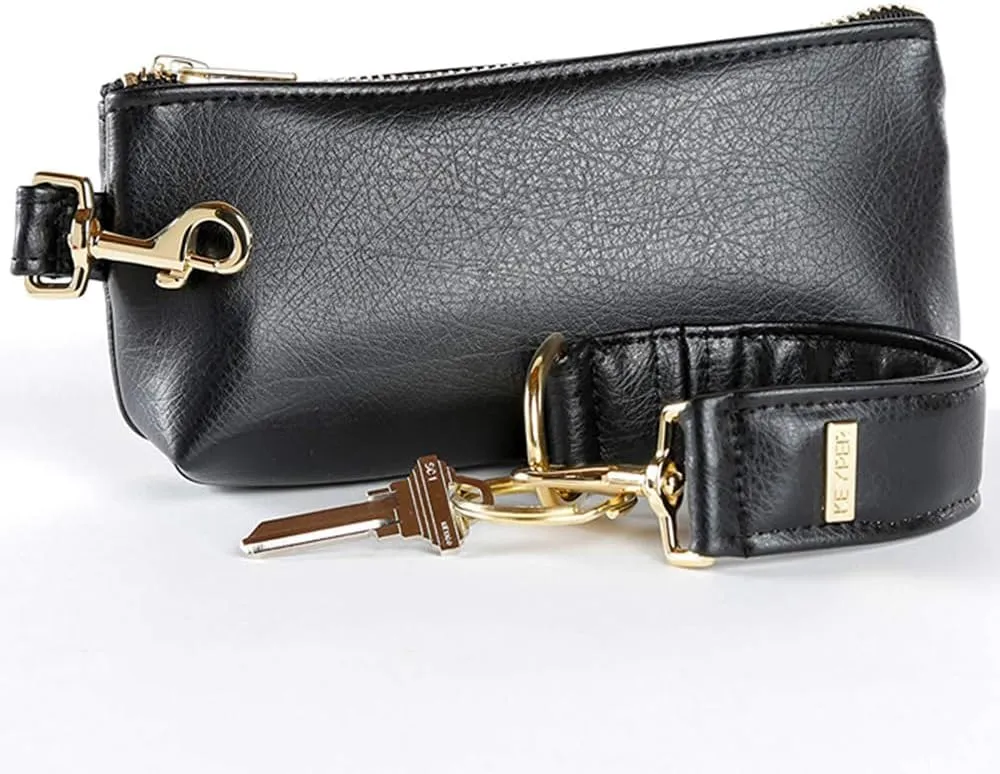 4-Piece Wristlet Set - Key Ring Bracelet & 3 Womens Bags Womens Faux Leather Purses & Handbags Classic Clutch Purse