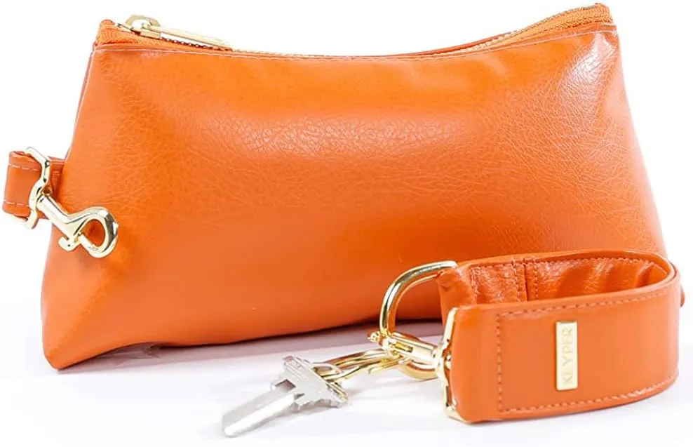 4-Piece Wristlet Set - Key Ring Bracelet & 3 Womens Bags Womens Faux Leather Purses & Handbags Classic Clutch Purse