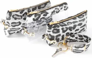 4-Piece Wristlet Set - Key Ring Bracelet & 3 Womens Bags Womens Faux Leather Purses & Handbags Classic Clutch Purse
