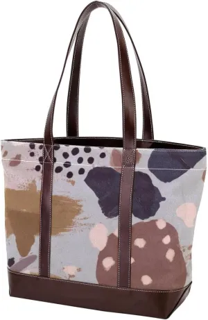 Abstract Art-154 Tote Bags Durable Leather Canvas Purses and Handbags for Women Top Handle Shoulder Satchel Hobo Bags