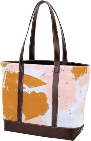 Abstract Art-184 Tote Bags Durable Leather Canvas Purses and Handbags for Women Top Handle Shoulder Satchel Hobo Bags
