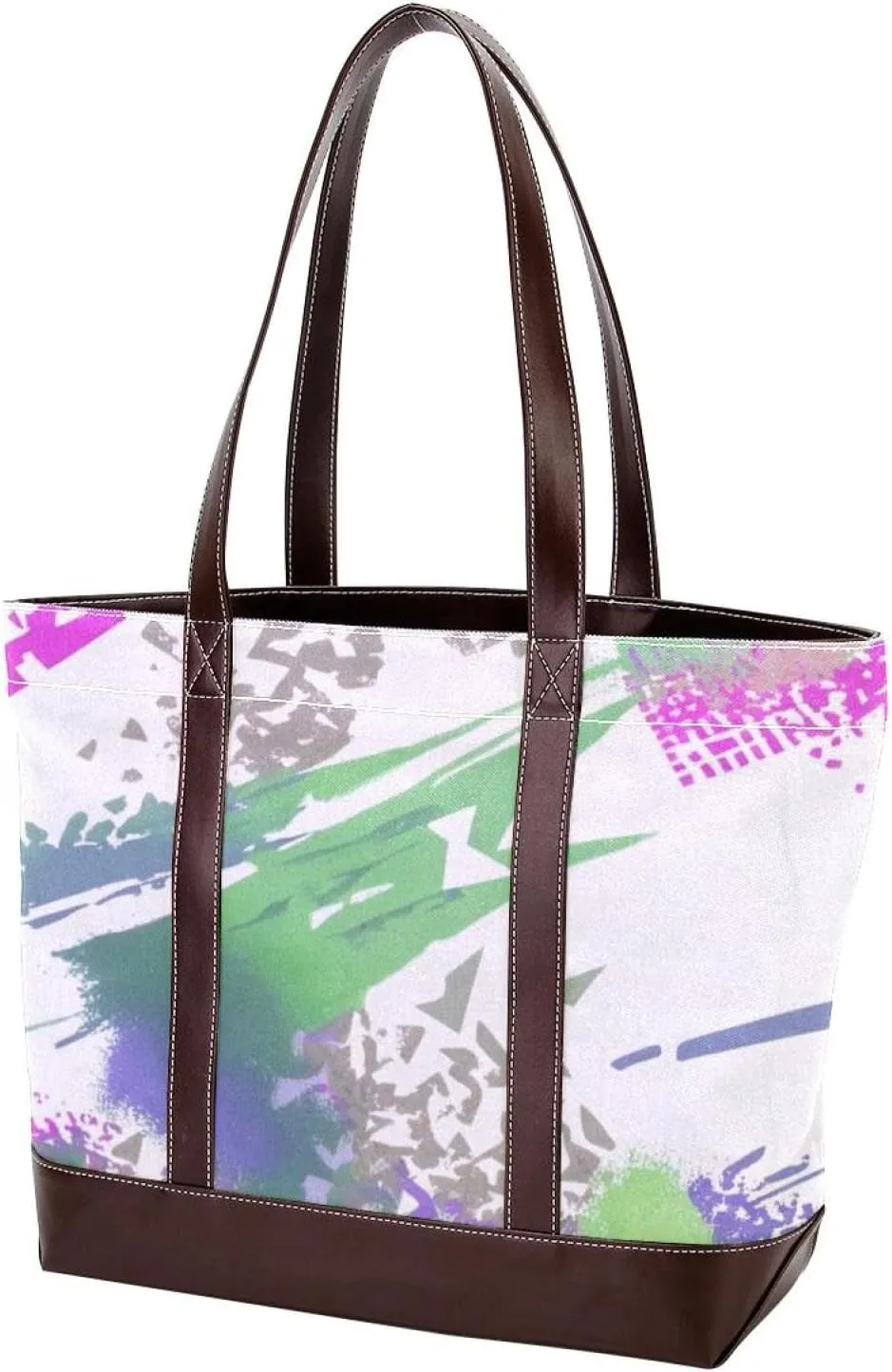 Abstract Graffiti-28 Tote Bags Durable Leather Canvas Purses and Handbags for Women Top Handle Shoulder Satchel Hobo Bags
