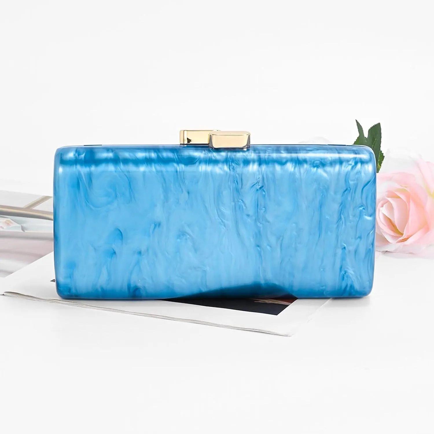 Acrylic Clutch Purse,Shell Wedding Guest Dresses For Women Pearl Handbag Bride Evening Clutches Shoulder Crossbody