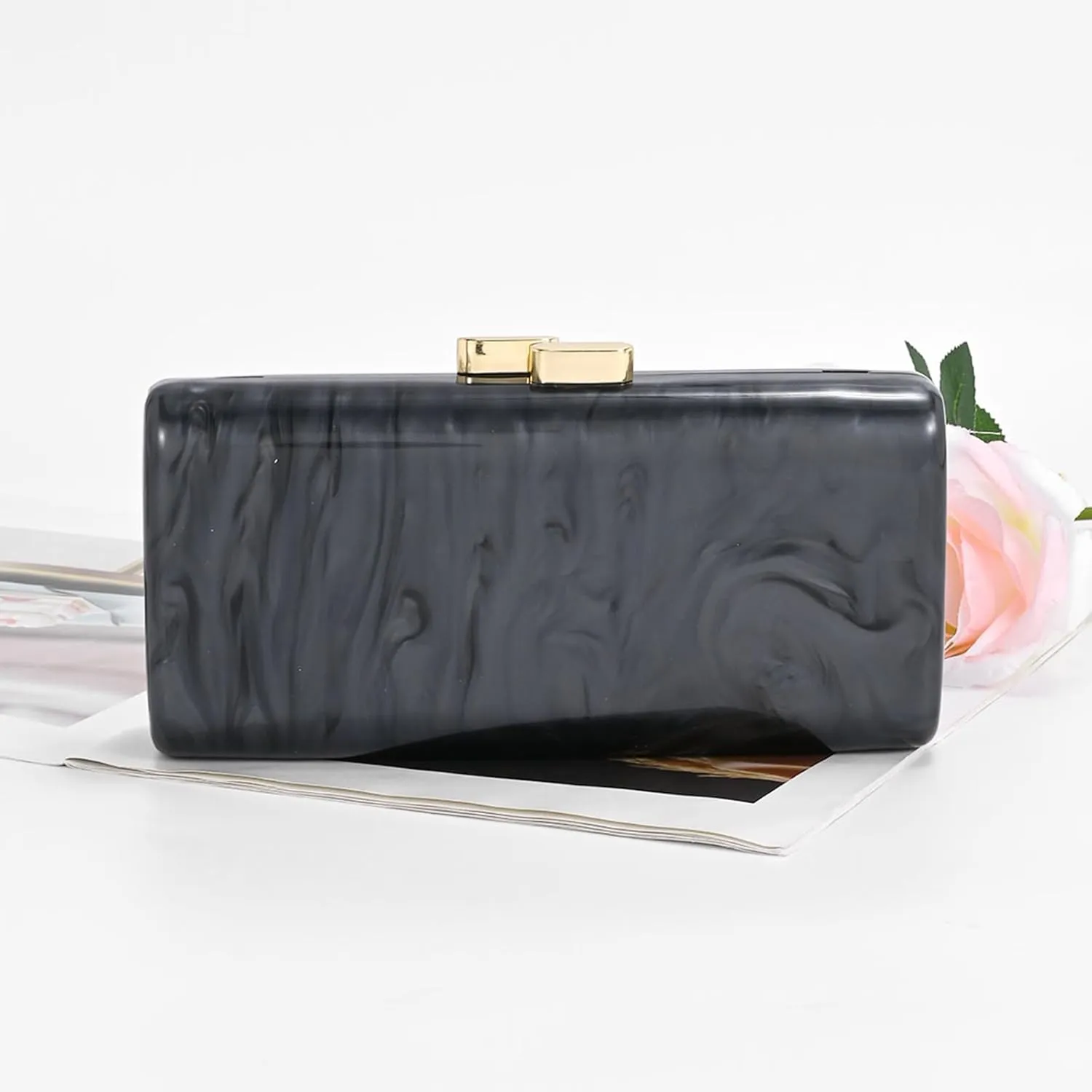 Acrylic Clutch Purse,Shell Wedding Guest Dresses For Women Pearl Handbag Bride Evening Clutches Shoulder Crossbody
