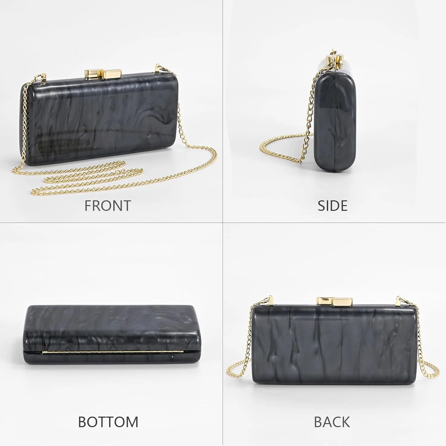Acrylic Clutch Purse,Shell Wedding Guest Dresses For Women Pearl Handbag Bride Evening Clutches Shoulder Crossbody