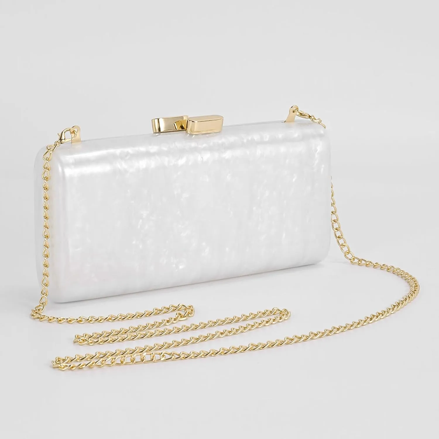 Acrylic Clutch Purse,Shell Wedding Guest Dresses For Women Pearl Handbag Bride Evening Clutches Shoulder Crossbody