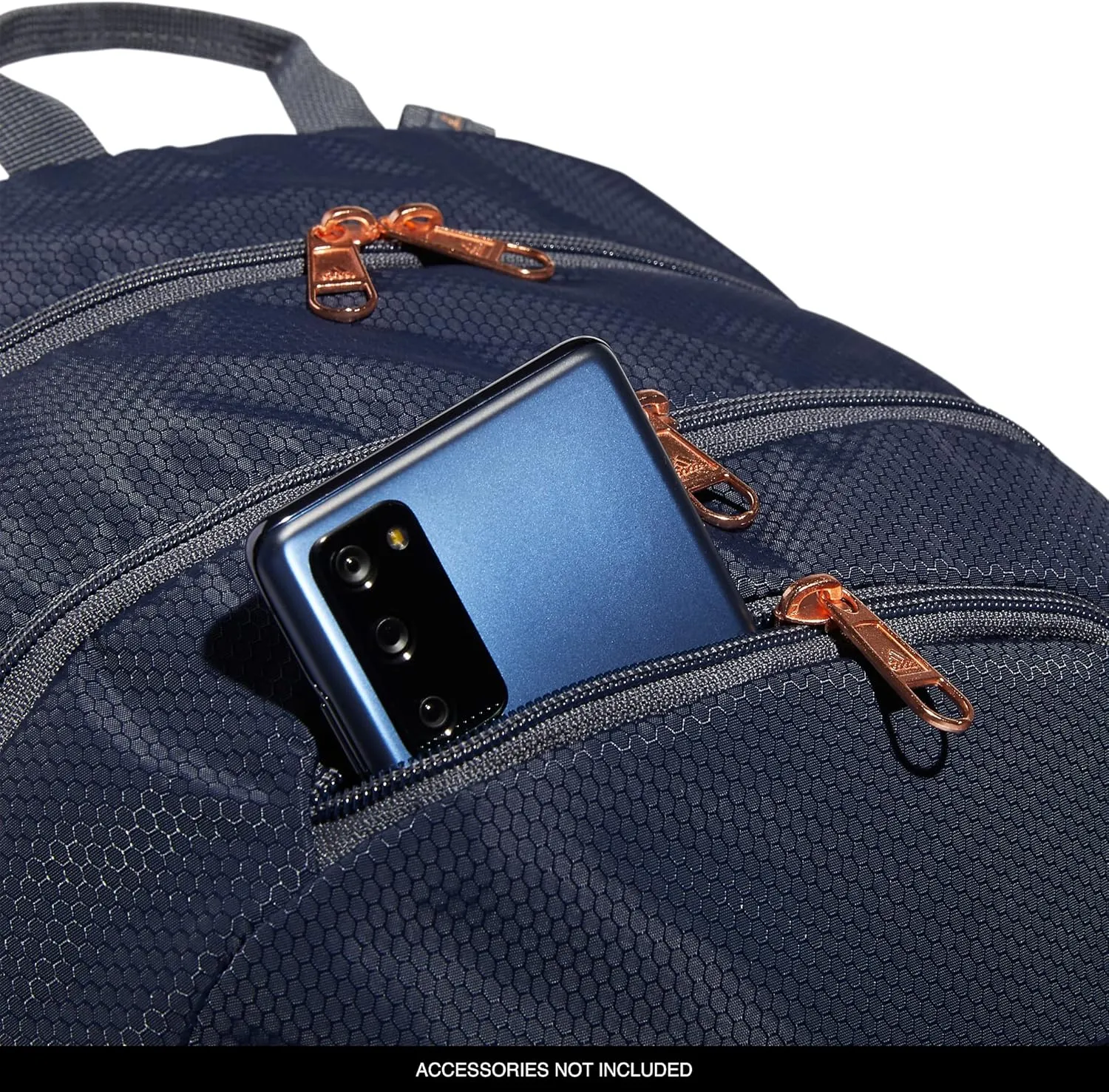 adidas Excel Backpack, Durable Large Athletic Laptop Bag, Shadow Navy/Onix Grey/Rose Gold, One Size