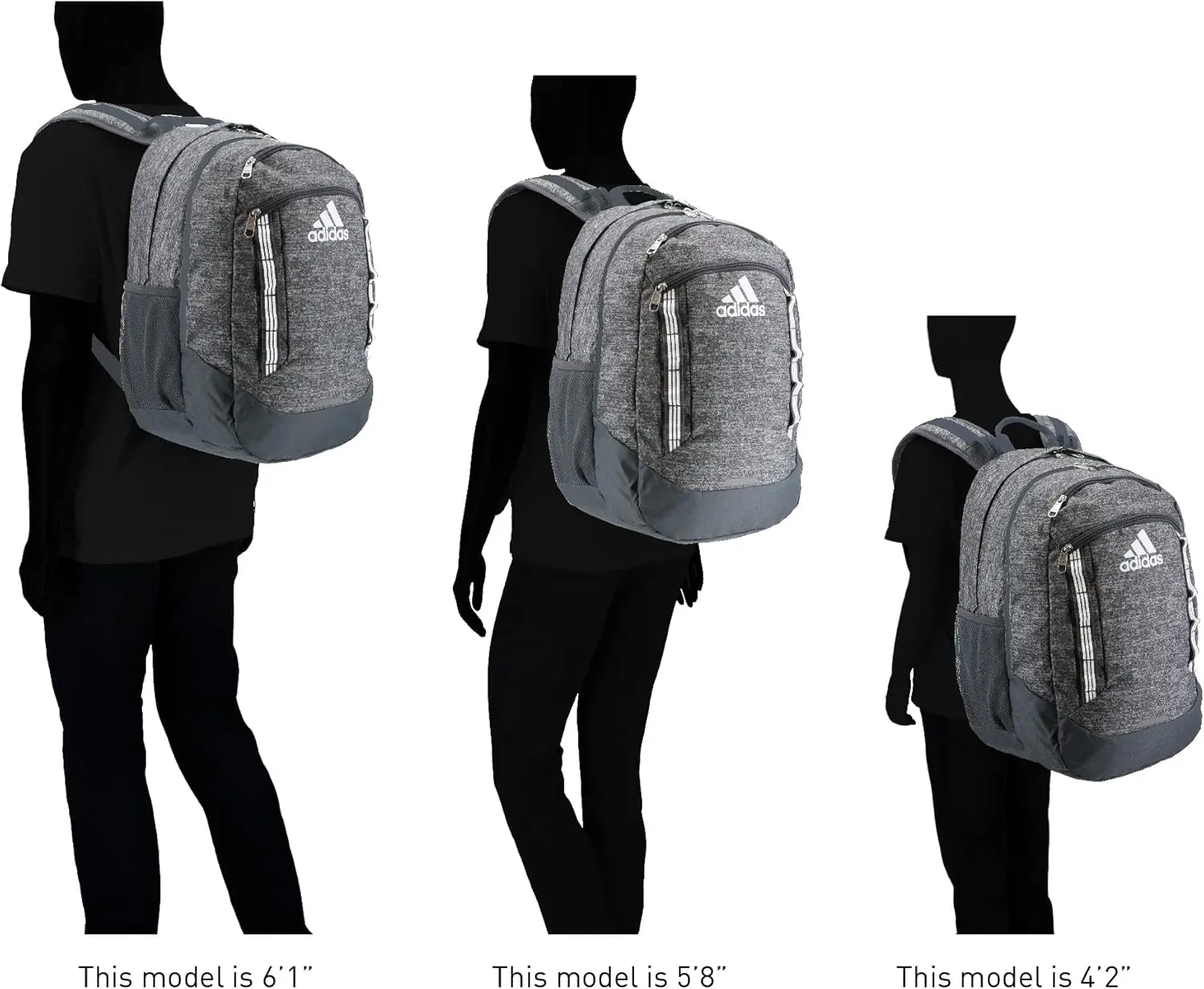 adidas Excel Backpack, Durable Large Athletic Laptop Bag, Shadow Navy/Onix Grey/Rose Gold, One Size