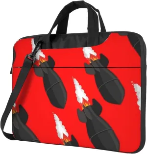 Air Bomb Fighting Rocket Red Sleek 13-15.6 Inch Laptop Bag For Man And Women, Computer Messenger Bag, Trendy Shoulder Strap Design