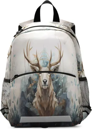 ALAZA Deer Animal Watercolor Artistic Toddler Backpack for Boys Girls Preschool Bag