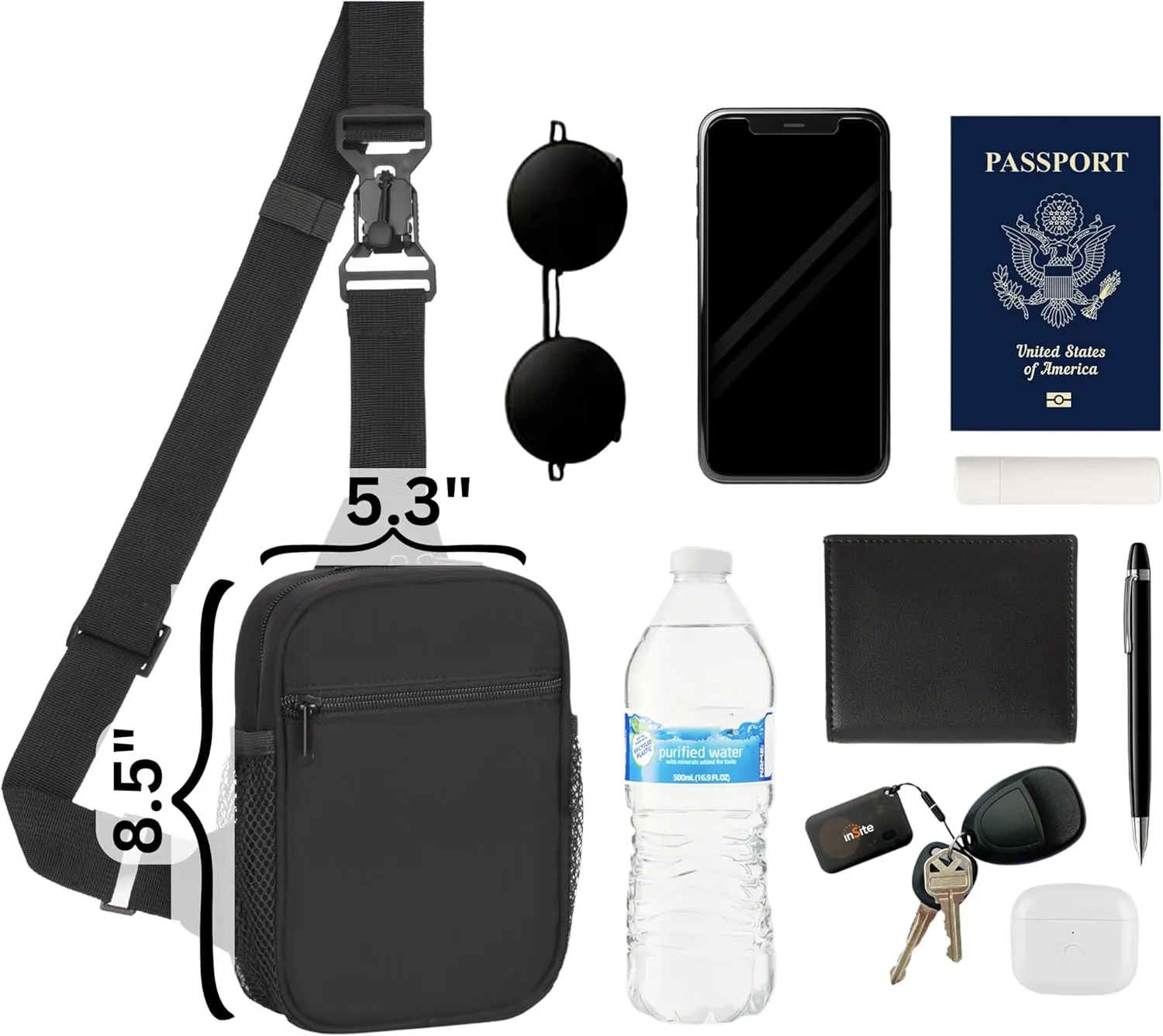 Anti Theft Crossbody Bags for Women & Men Sling Bag with RFID Blocking Travel Crossbody Bags for Women Crossbody Purse