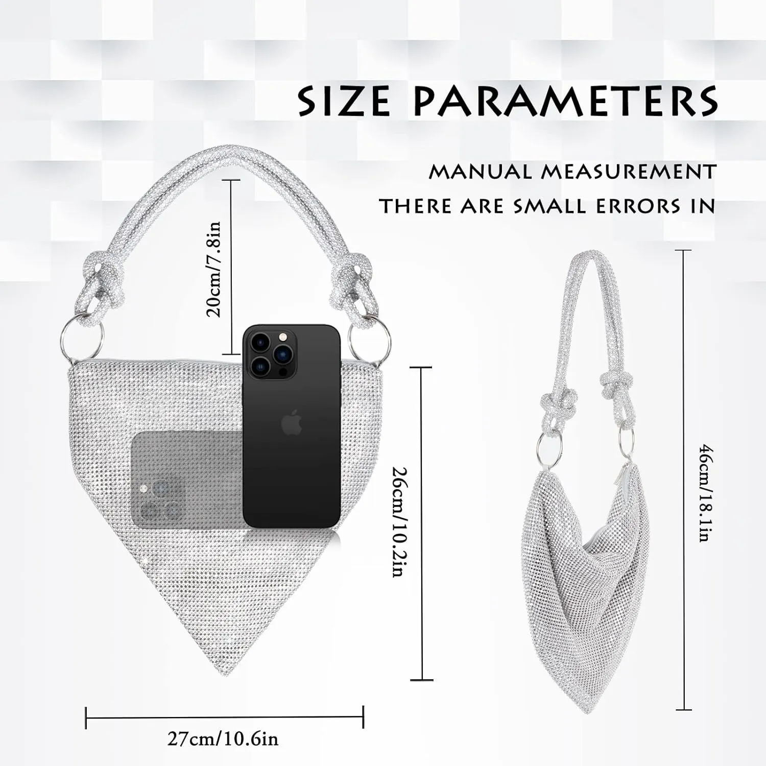 AOYUNHUI Hand Bags Purses for Women Rhinestone Bag Clutch Purses Party Wedding
