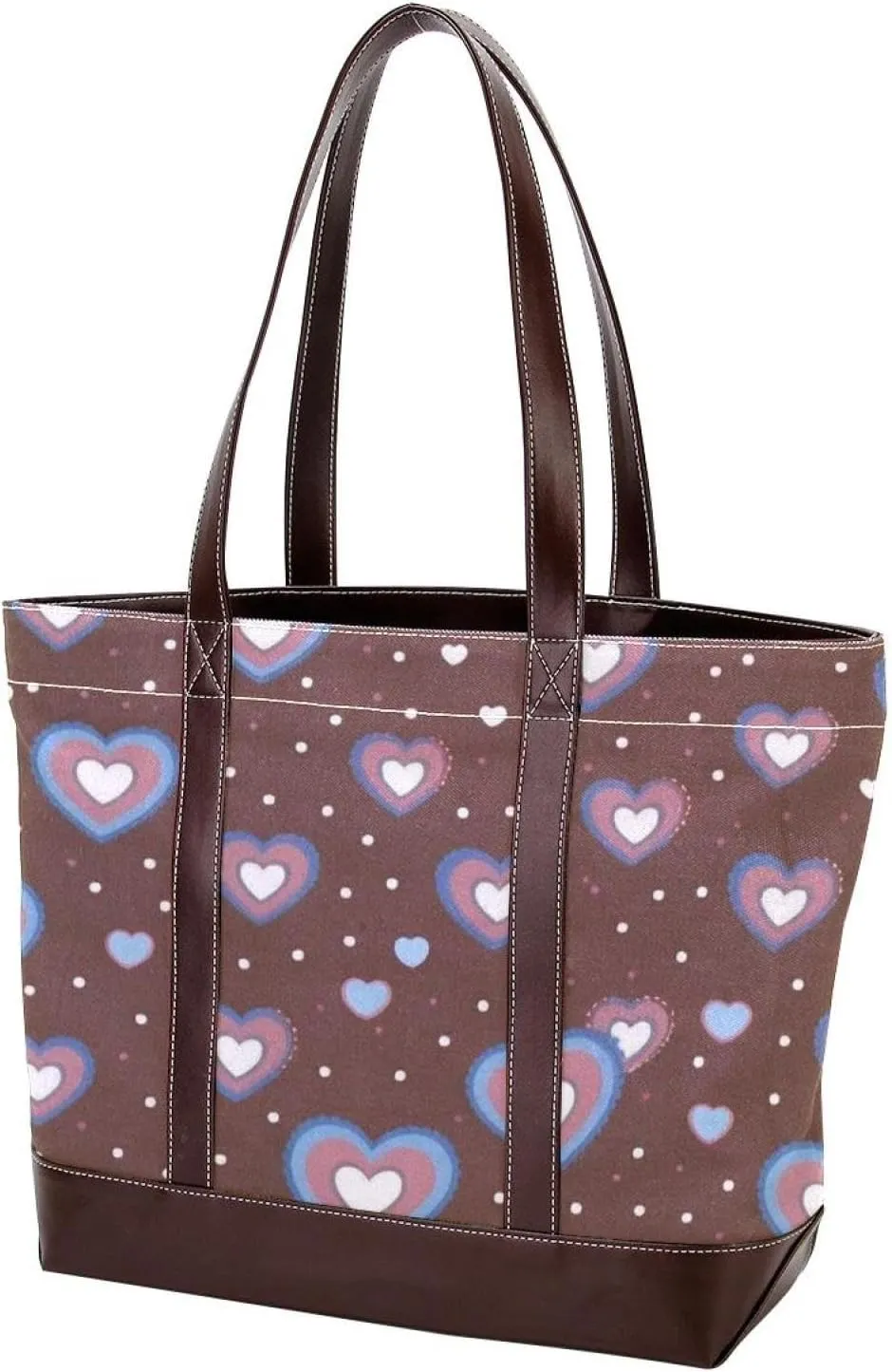 Art Love-1627 Tote Bags Durable Leather Canvas Purses and Handbags for Women Top Handle Shoulder Satchel Hobo Bags
