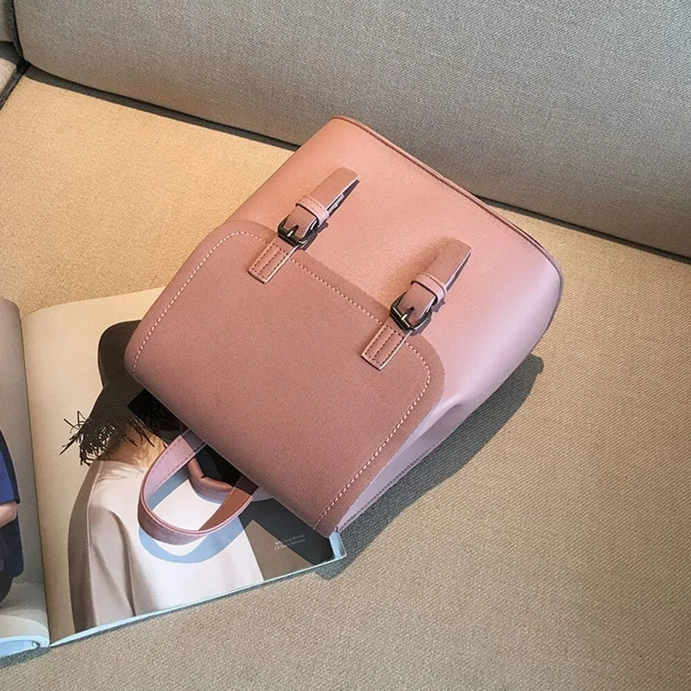 Backpack for women Fashion Girl Style Travel Shouder Bag Backpacks Female Bags Lady (Pink)