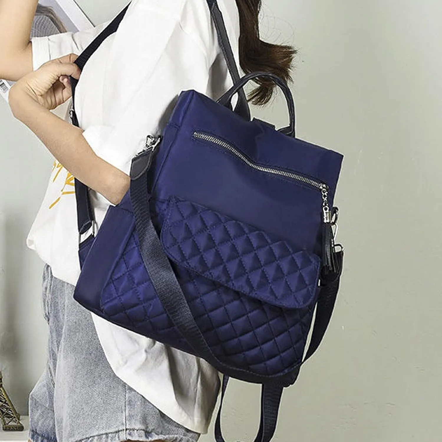 Backpack women Backpacks Large Capacity Female School Bag Casual Laptop For Ladies Bags (Gray)