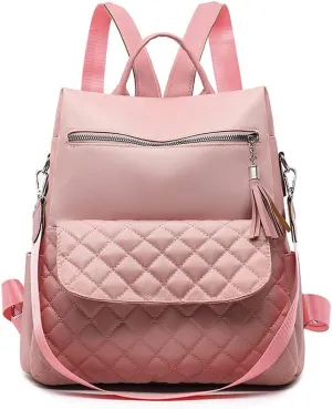 Backpack women Backpacks Large Capacity Female School Bag Casual Laptop For Ladies Bags (Pink)