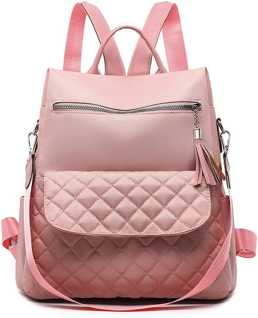 Backpack women Backpacks Large Capacity Female School Bag Casual Laptop For Ladies Bags (Pink)