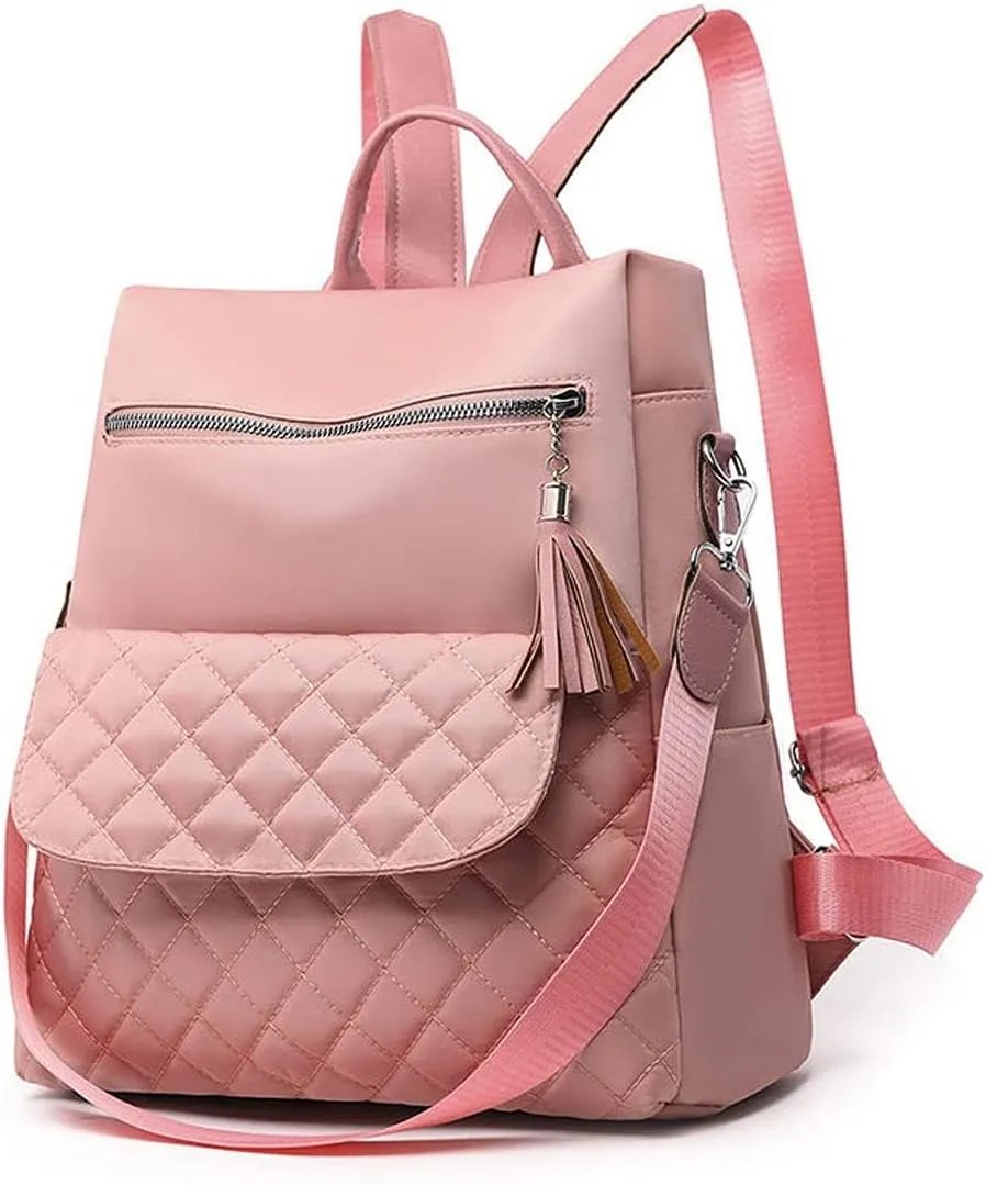 Backpack women Backpacks Large Capacity Female School Bag Casual Laptop For Ladies Bags (Pink)