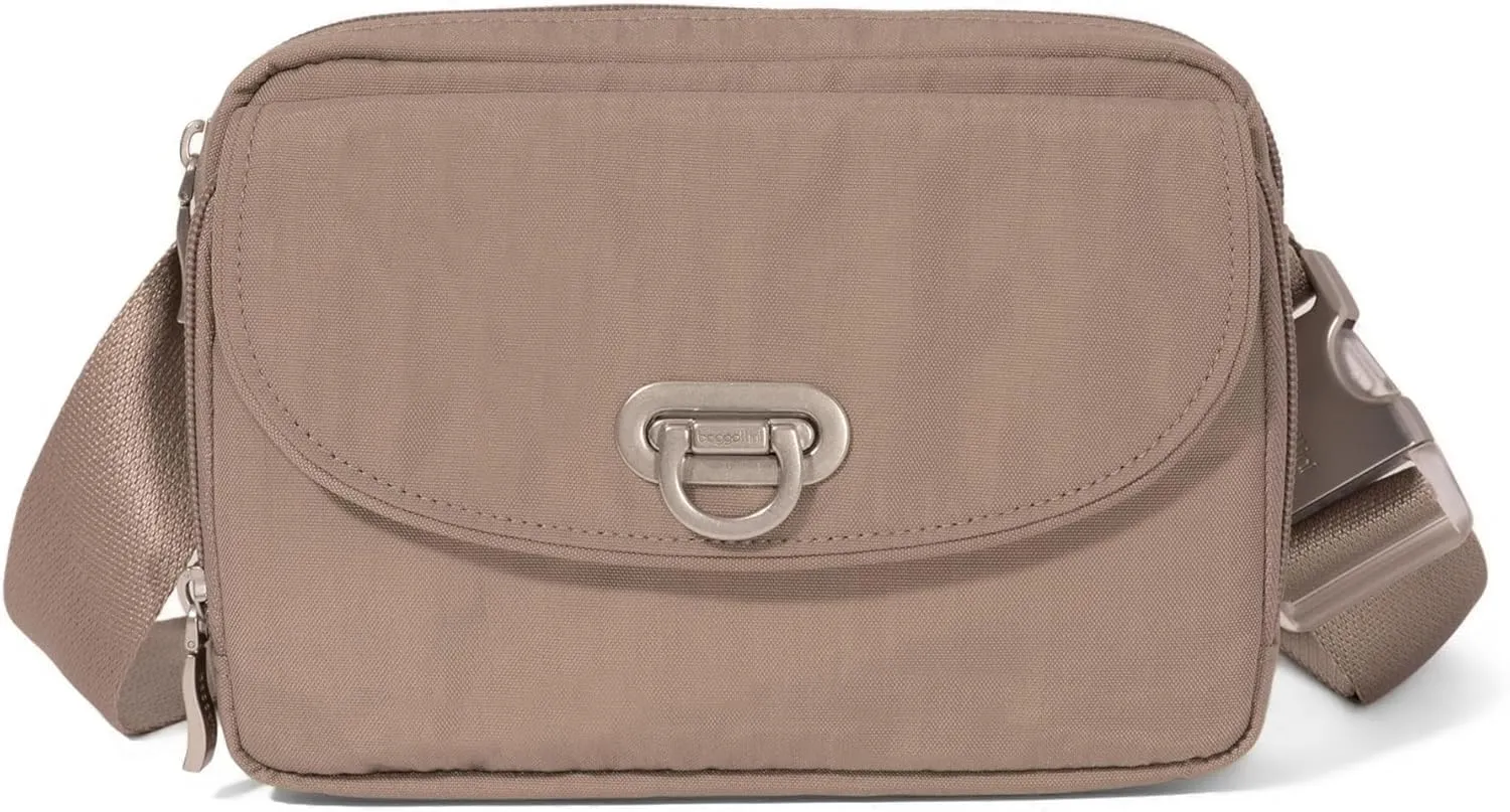Baggallini Women's Coastal Flip Lock Fanny Pack Sling 7.5"x5.6" Belt Bag W/RFID Card Slots Adjustable Strap