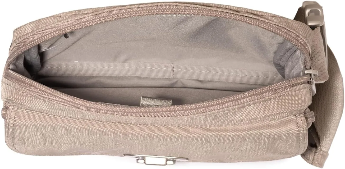 Baggallini Women's Coastal Flip Lock Fanny Pack Sling 7.5"x5.6" Belt Bag W/RFID Card Slots Adjustable Strap