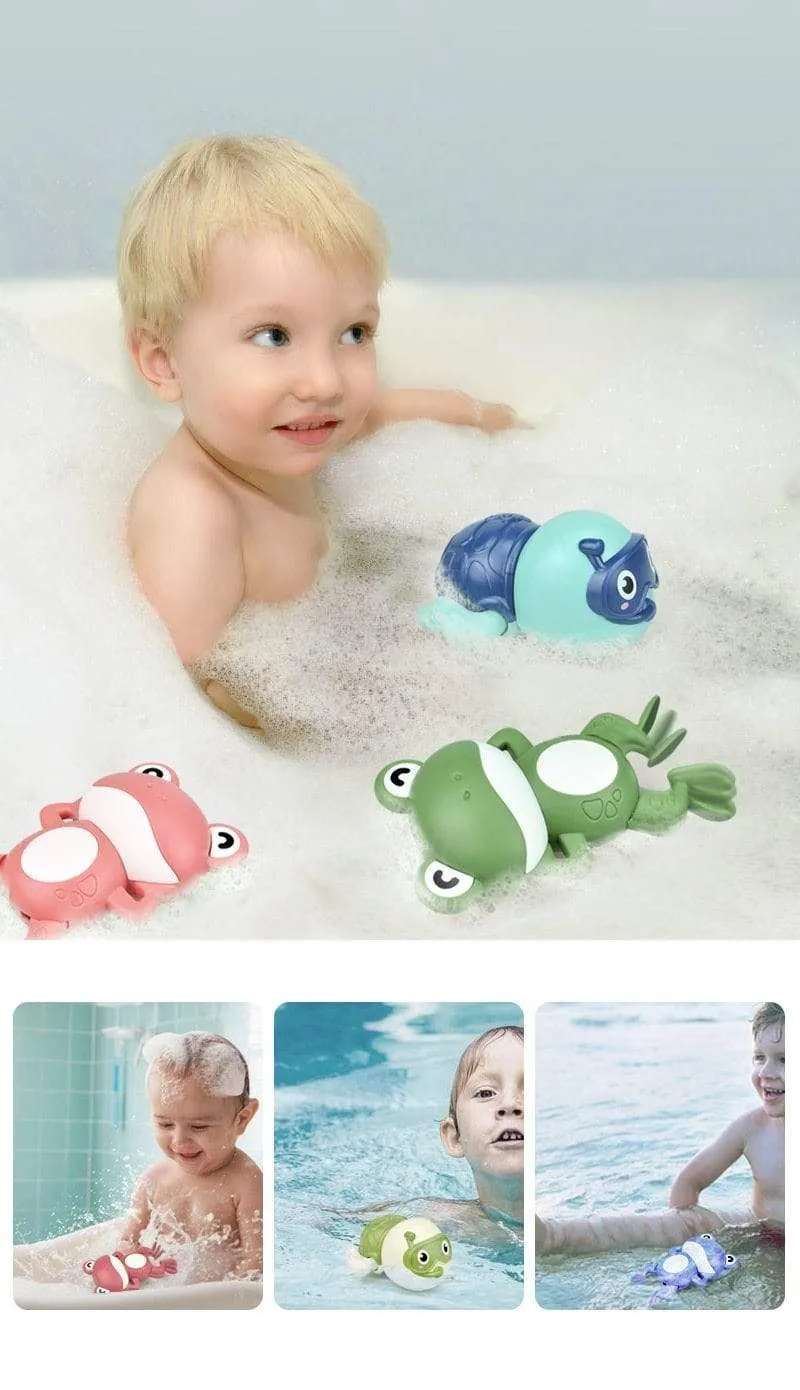 Bath Toys Baby Water Game Faucet Shower Rubber Duck Waterwheel Dabbling Water Spray Set For Kids Animals Bathroom Summer Toys