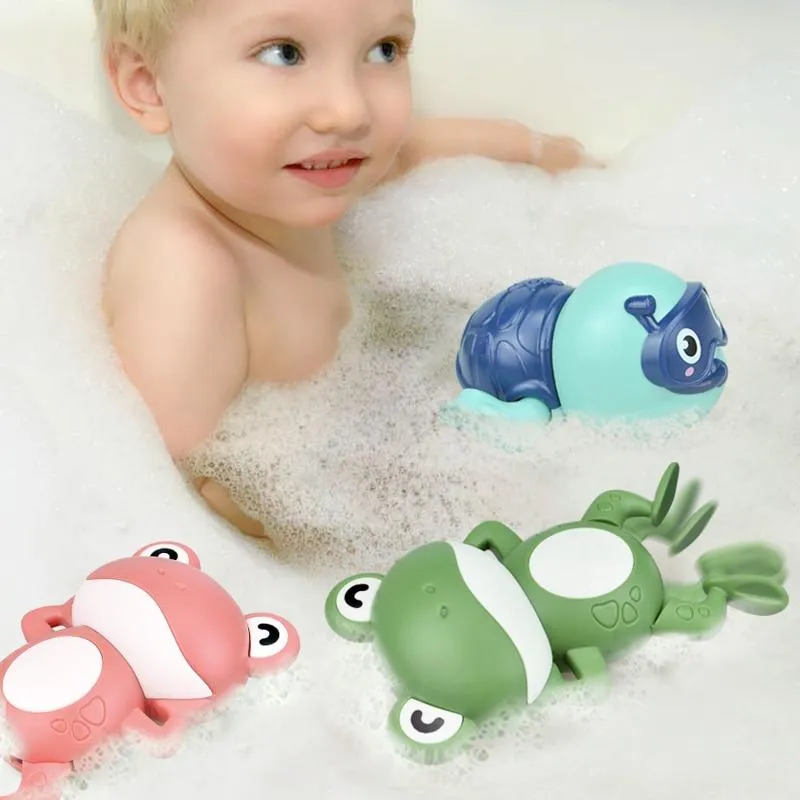 Bath Toys Baby Water Game Faucet Shower Rubber Duck Waterwheel Dabbling Water Spray Set For Kids Animals Bathroom Summer Toys