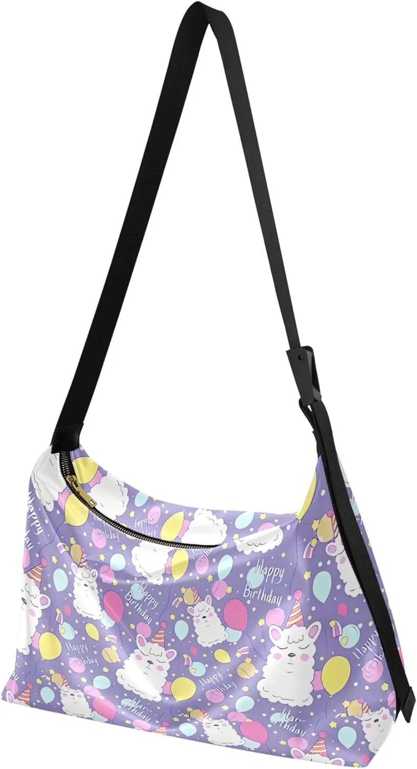 Bear Panda Polar Black White PU Leather Western Purse Hobo Large Crossbody Bags Floral Animal Print Women Bag