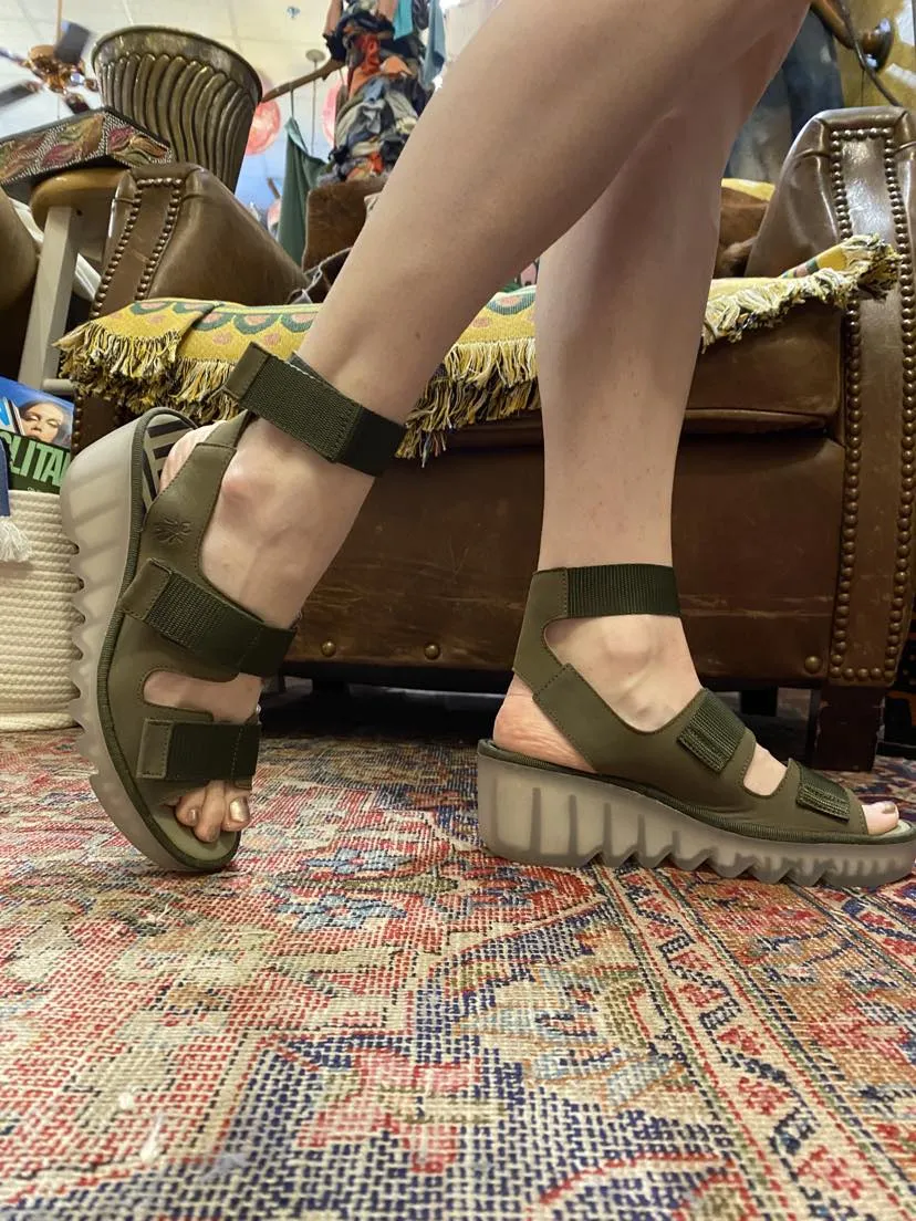 Bech Cupido Velcro Sandal - Khaki