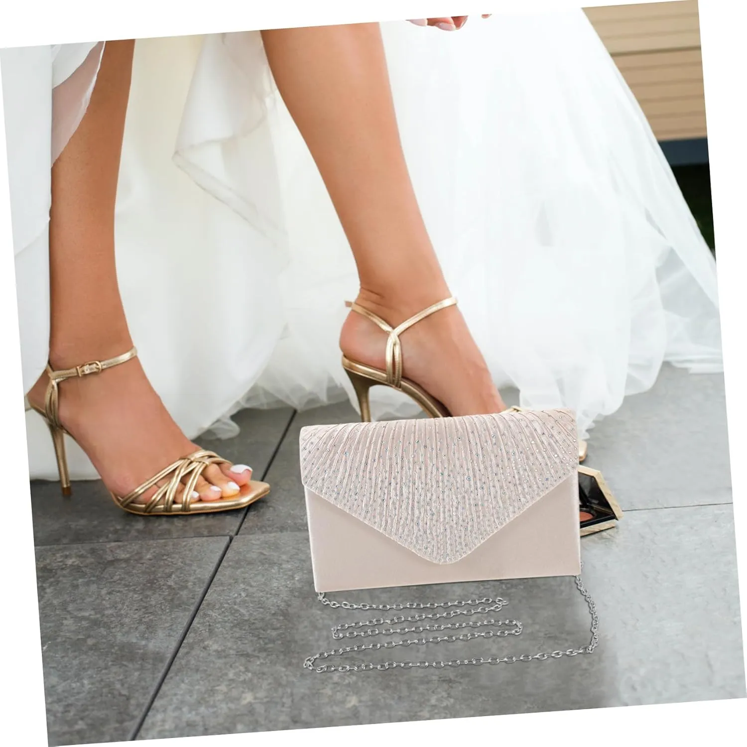 BESTYASH Dinner Bag Clutch Purses for Women Wallet Sequin Purse Messenger Bag Bridal Purse Prom Ladies Purse Tote