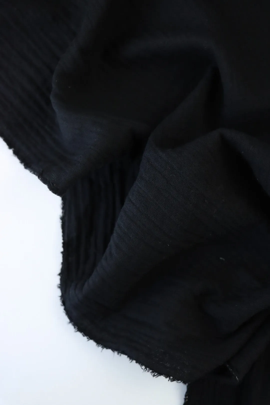 Black Cotton Double Gauze