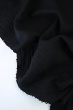 Black Cotton Double Gauze