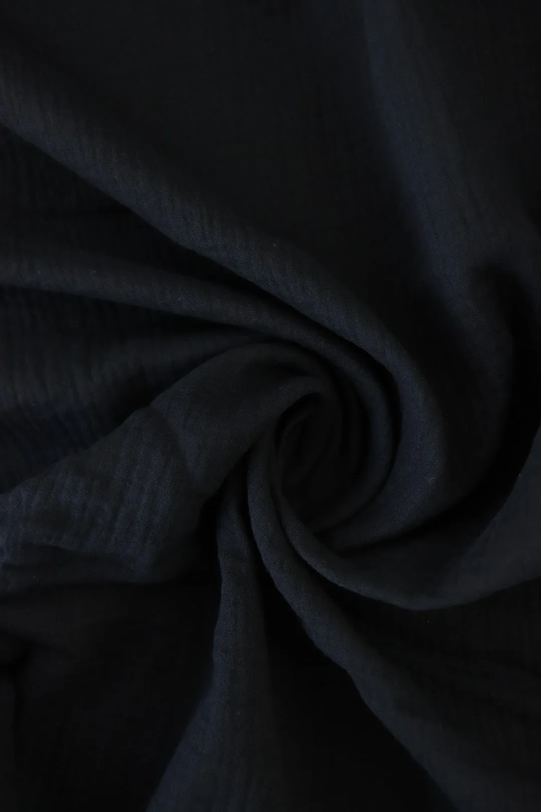 Black Cotton Double Gauze