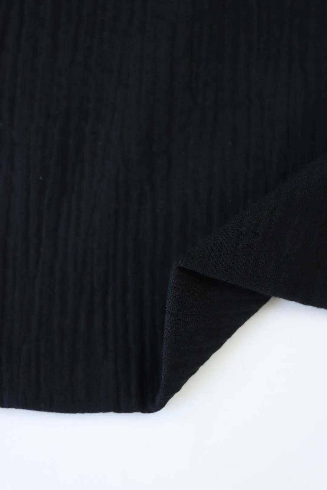 Black Cotton Double Gauze