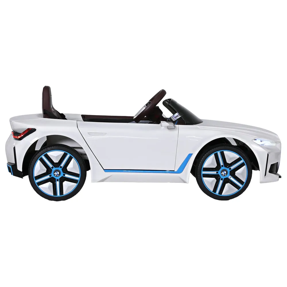 BMW I4 Ride On Car 12V 2-Motor Remote Kids Toy, White - BMW