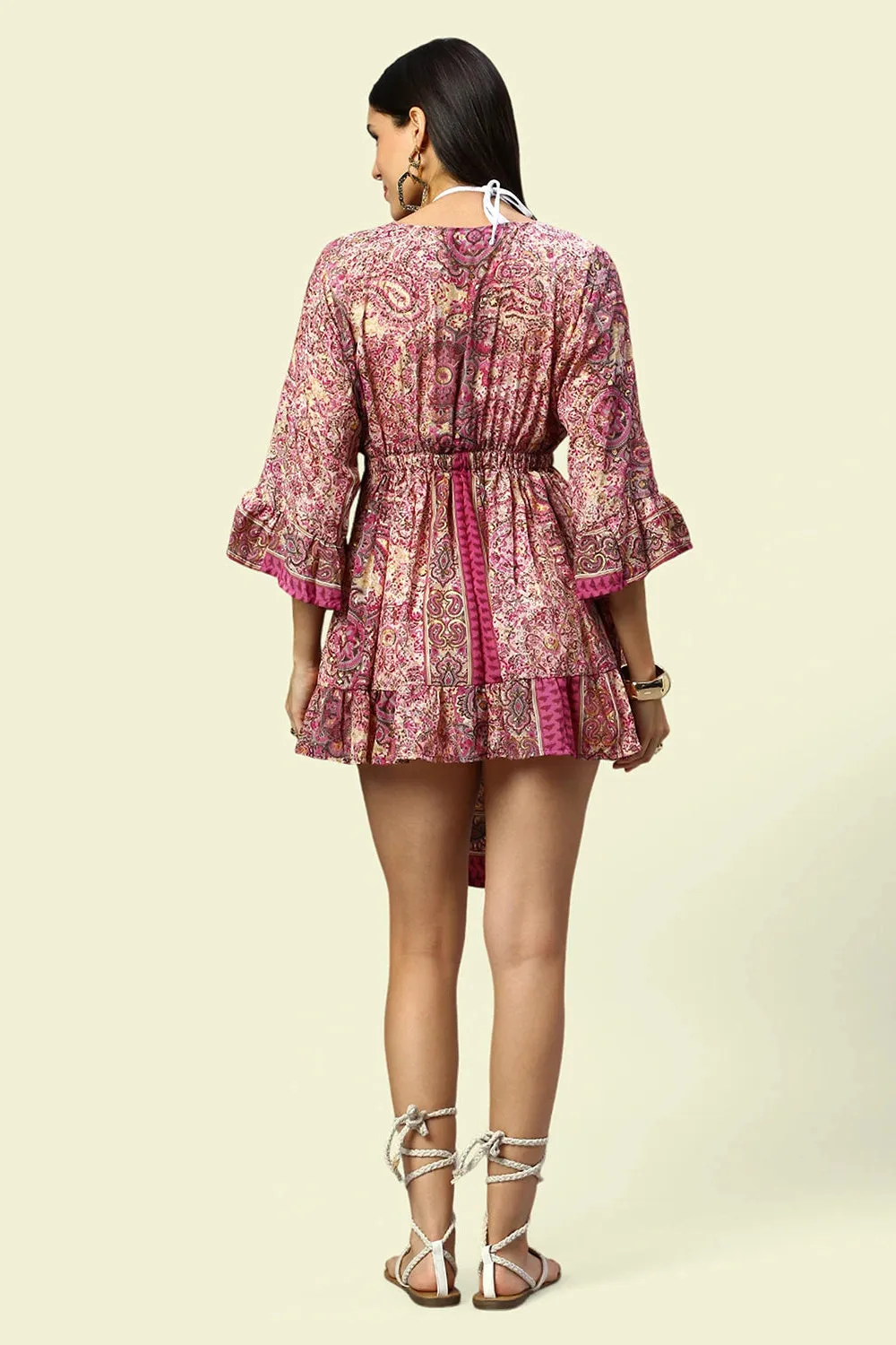 Bohemian Print Mini Dress